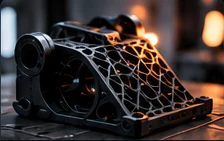 Imagine conceptuală a unei piese tehnice printate 3D